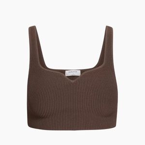 Babaton sculpt knit notch tank